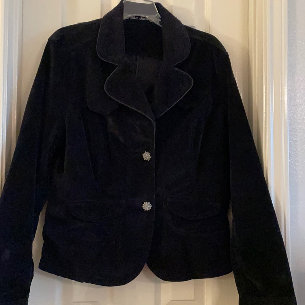 Kikit Jeans Black Corduroy Style Blazer